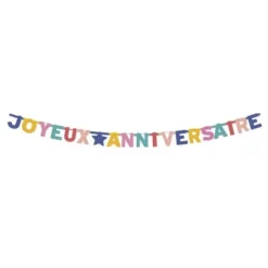 Guirlande de lettres - Joyeux Anniversaire - Collection Confettis