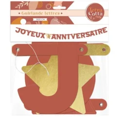 Guirlande de lettres - Joyeux Anniversaire - Collection Terracotta