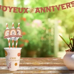 Guirlande de lettres - Joyeux Anniversaire - Collection Terracotta