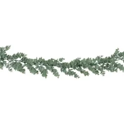 Guirlande d'eucalyptus verte sauge brossée blanc - 180 cm