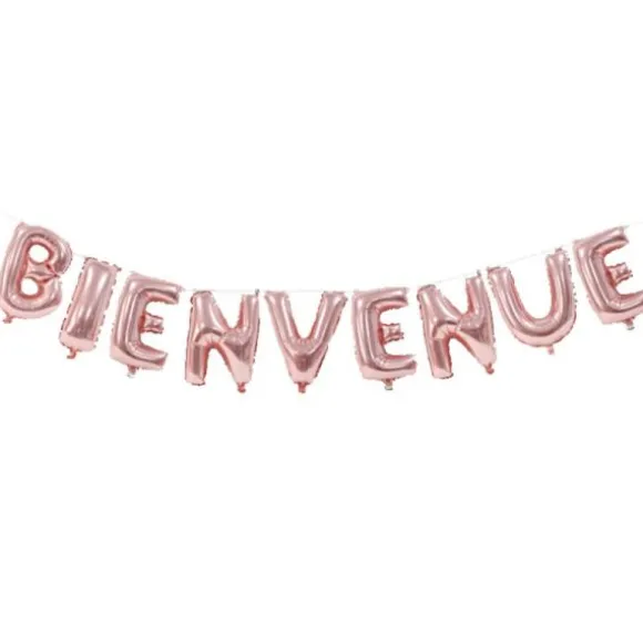 Guirlande en Ballons "Bienvenue" - Rose