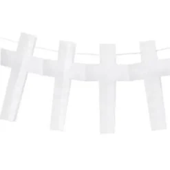 Guirlande en Papier - Croix - Blanc - 4 Mètres