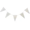 Guirlande fanions blanche communion velours 2m - Calice dorée