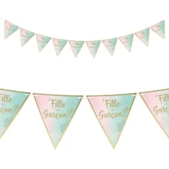 Guirlande à fanions - Fille ou Garçon ? - Collection Gender Reveal