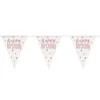 Guirlande Fanions " Happy Birthday " Prism - Glitz Rose Gold