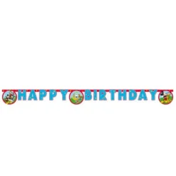 Guirlande Happy Birthday en carton FSC Mickey™ Rock the House