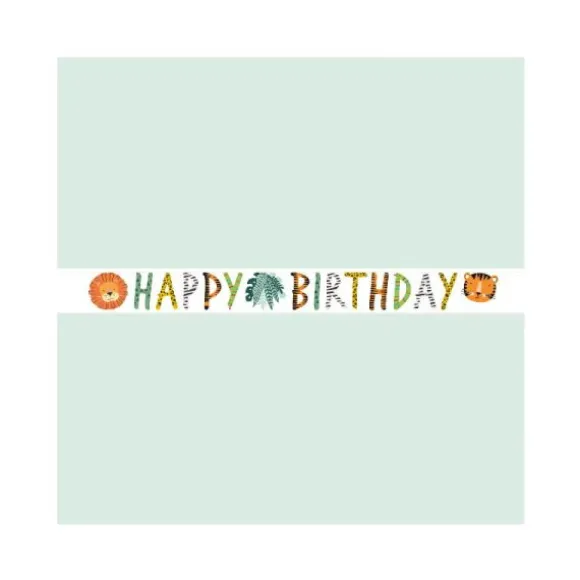 Guirlande Happy Birthday - Les Animaux de la Jungle