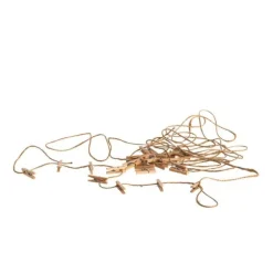 Guirlande jute avec 30 pinces en bois - 3 mètres