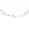 Guirlande 2 M - Sirène rose et floqué iridescent