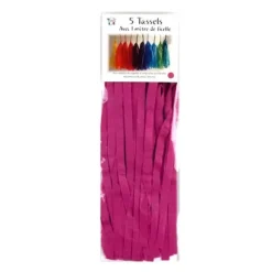 Guirlande 5 tassels - Fuchsia