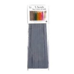 Guirlande 5 tassels - gris