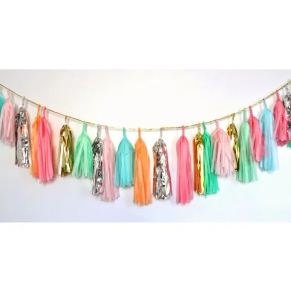Guirlande 5 tassels - Vert pomme