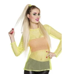 Haut en Résille Jaune - Taille Unique
