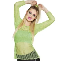 Haut en Résille Vert - Taille Unique