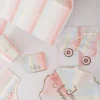 8 invitations avec enveloppes - Collection Mahault Pastel et Or