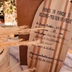 8 invitations avec enveloppes - Collection Beach and Surf Party