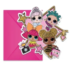 6 Invitations avec enveloppes - LOL Surprise™