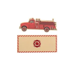 8 invitations avec enveloppes - Collection Pompier