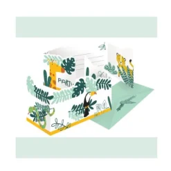 8 invitations avec enveloppes - Les Animaux de la Jungle