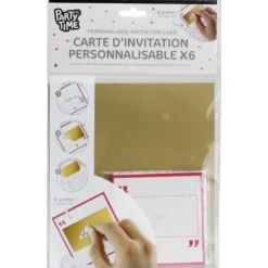 6 invitations personnalisables à gratter
