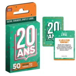 Jeu de cartes "50 questions pour franchir le cap" pour anniversaire - Âge au choix