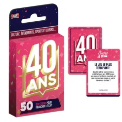 Jeu de cartes "50 questions pour franchir le cap" pour anniversaire - Âge au choix