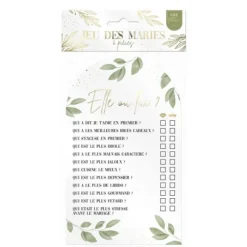 Jeu "Elle ou Lui" pour mariage - Collection Vive les Mariés