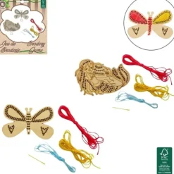 Jeu en bois - Kit de broderie - Modèle Aléatoire