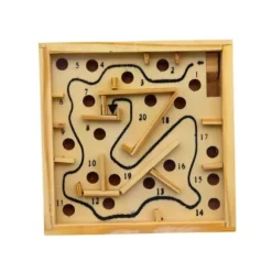 Jeu en bois - Labyrinthe - 11,5 x 11,5 cm