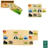 Jeu en bois - Mémo de 20 cartes - Animaux