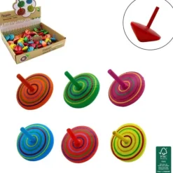 Jeu en bois - Toupie spirale - 4 cm