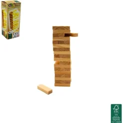 Jeu en bois - Tour infernale de 36 pièces - 12 cm