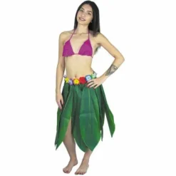 Jupe Hawaïenne Mi-Longue Feuilles de Bananier