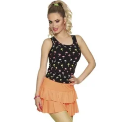 Jupe à Volants Femme - Orange