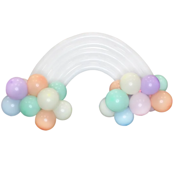 Kit arche à ballons - Arc-en-ciel pastel