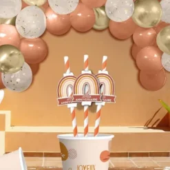 Kit Arche à Ballons - Joyeux Anniversaire - Collection Terracotta