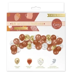 Kit Arche à Ballons - Joyeux Anniversaire - Collection Terracotta