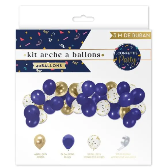 Kit Arche à Ballons - Joyeux Anniversaire - Collection Confettis