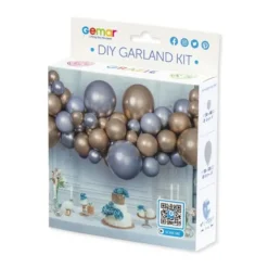 Kit arche à ballons - Or et Argent