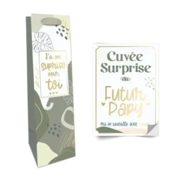 Kit Bouteille Annonce - Cuvée Surprise du Futur Papy - Collection Annonce de Grossesse