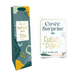 Kit Bouteille Annonce - Cuvée Surprise du Futur Papa - Collection Annonce de Grossesse