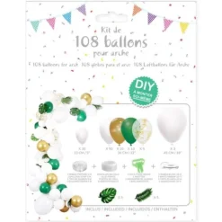 Kit de 108 ballons pour arche avec accessoires - Tropical