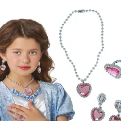 Kit de bijoux de Princesse en forme de cœur pour enfant