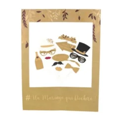 Kit Photobooth Mariage - Cadre et 13 pièces