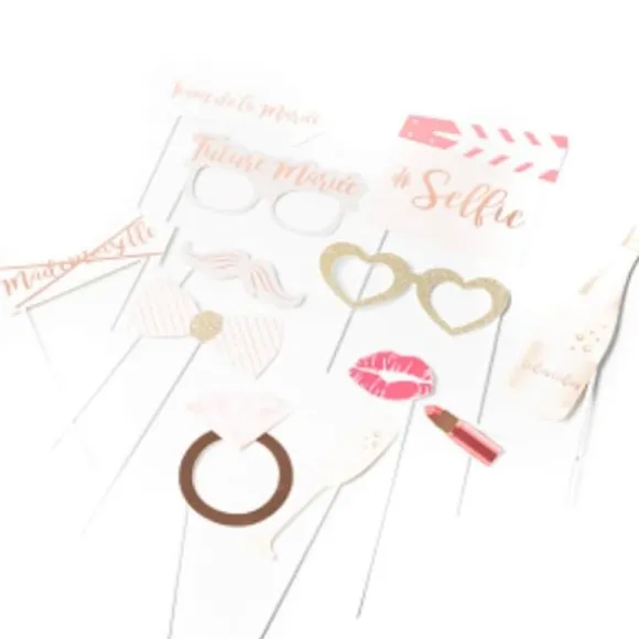 Kit photobooth Mariage / 12 pièces