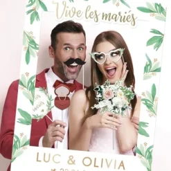 Kit Photobooth personnalisable pour mariage - Collection Vive les Mariés