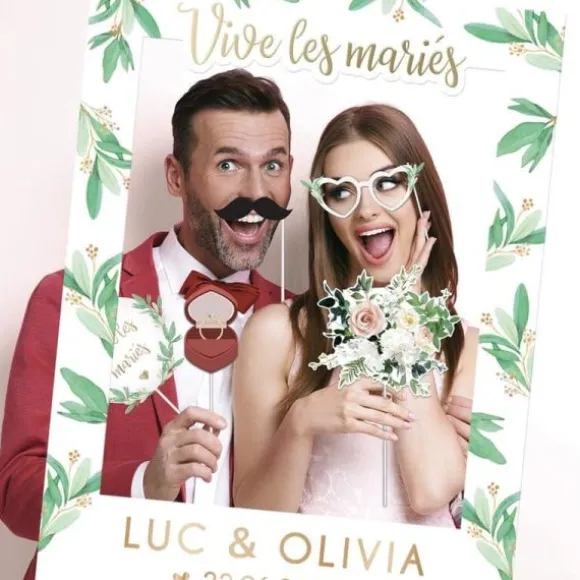 Kit Photobooth personnalisable pour mariage - Collection Vive les Mariés