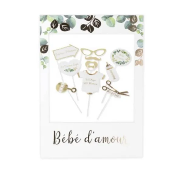 Kit Photobooth - 10 Pièces - Bébé d'Amour
