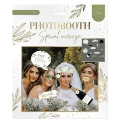 Kit Photobooth - 12 pièces - Collection Vive les Mariés