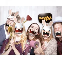 Kit Photobooth - 10 Pièces - Lapins Crétins
